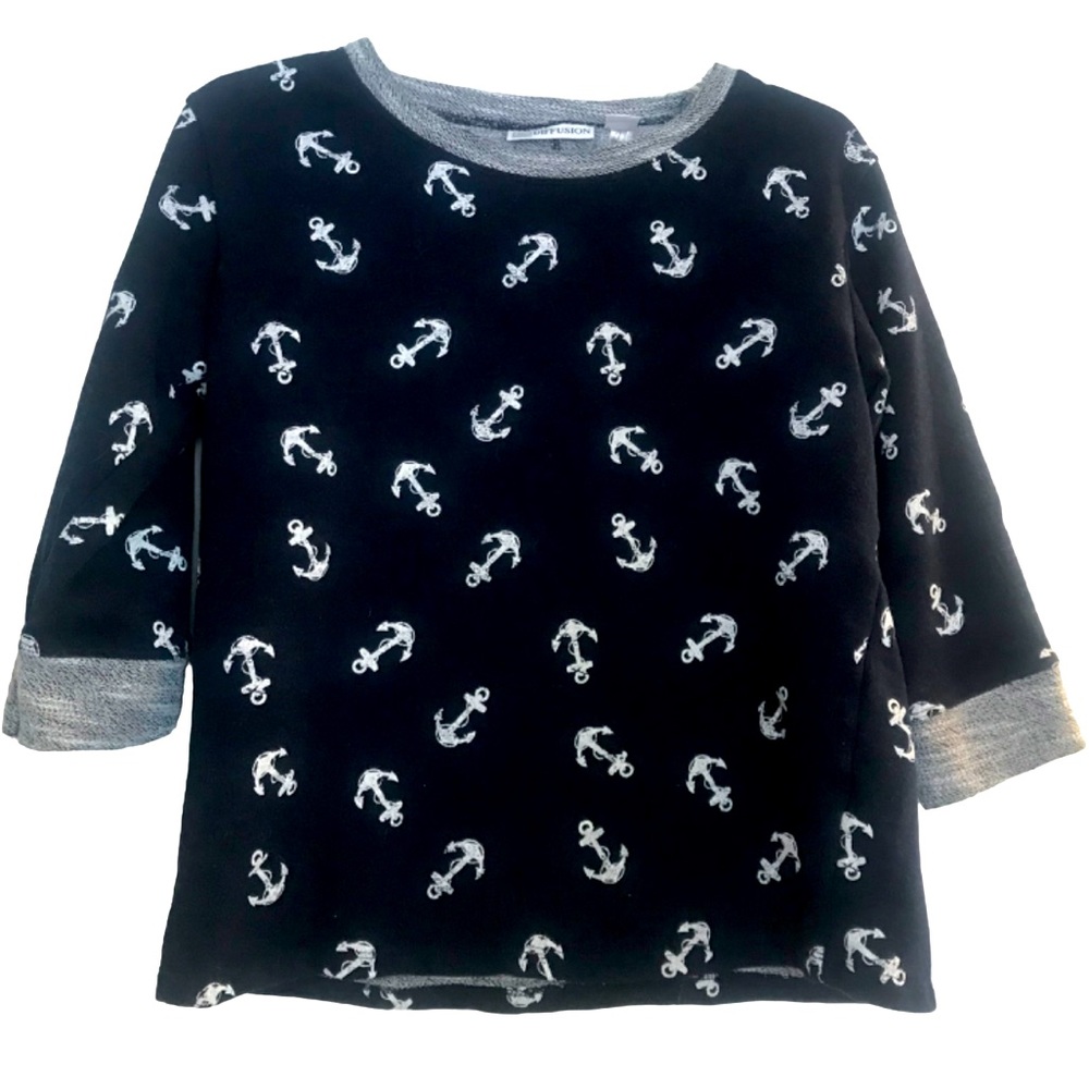 I.B. Diffusion anchor sweatshirt retro Pin Up Nautical sailor